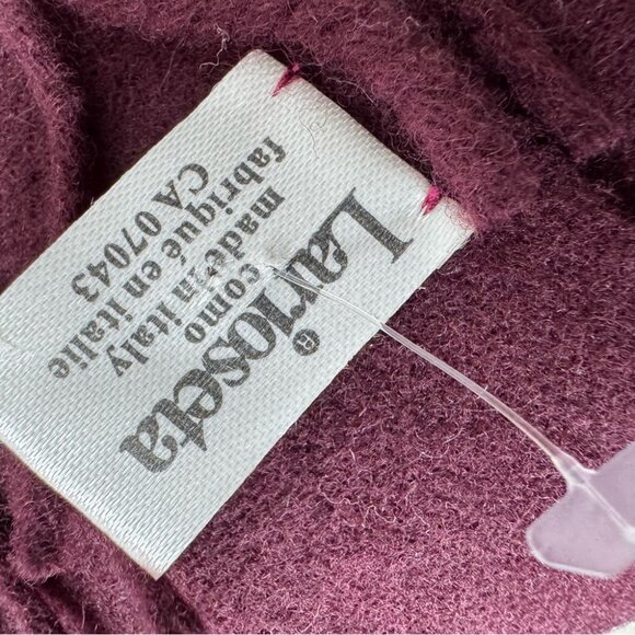 Moschino scarf scarve wrap burgundy purple red Swarovski crystals silver sparkle - Picture 5 of 7